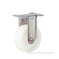 Medium Duty Stainless Steel White PP Rigid Casters